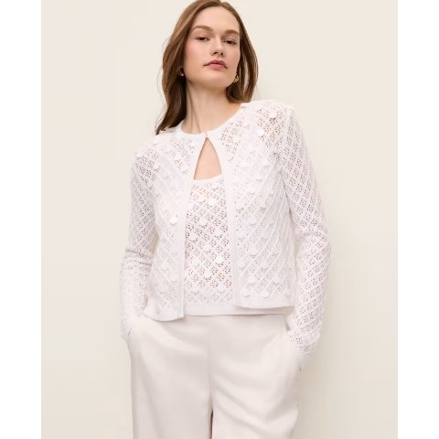 Ann TaylorSequin Open Cardigan