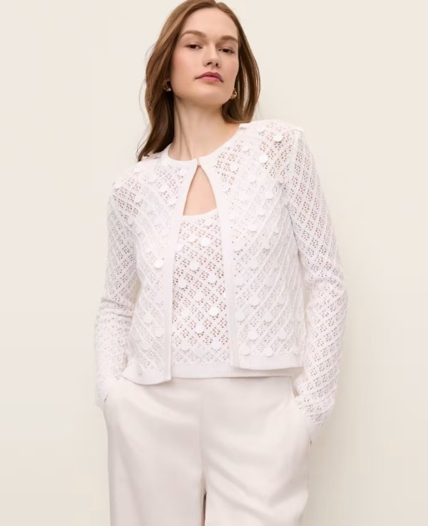 Sequin Open Cardigan
