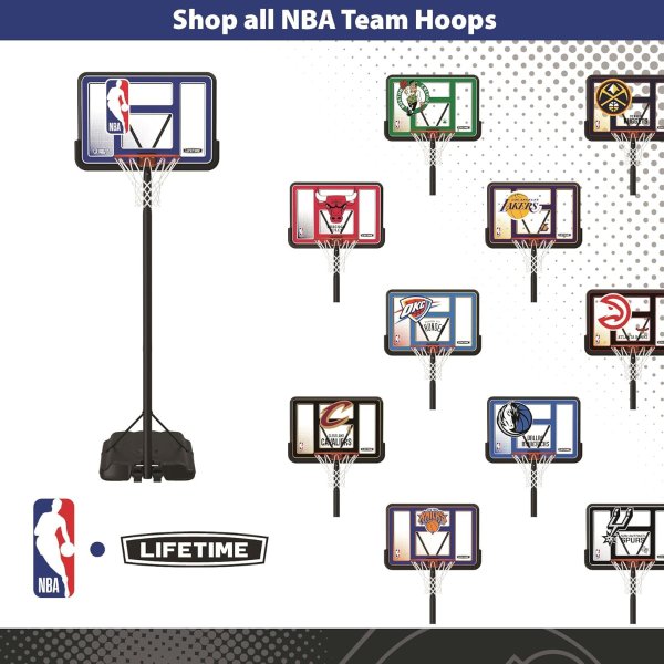 Lifetime NBA Portable Basketball Hoop 44-Inch Adjustable