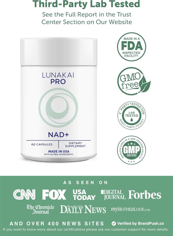 Lunakai NAD+ Formula 60 Count