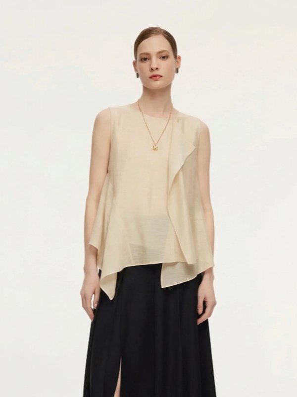 Lyocell Blend Ruffle Tank Top Women