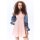  Light Pink Poplin Dress Flared Skirt