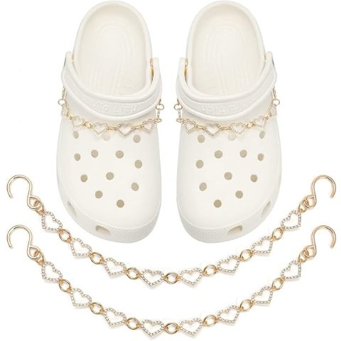 Blings LOVE Heart Shoe Chain 10 Pieces Women Accessory