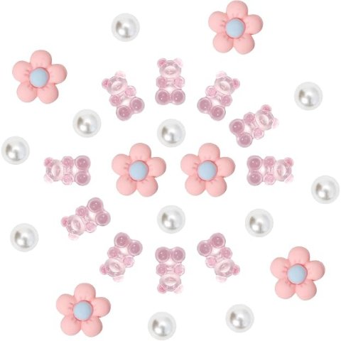 Flower Bear Shoe Charms Set 27 Pieces