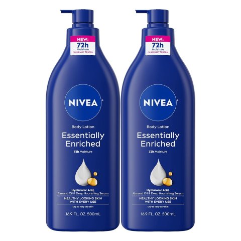 NiveaEssentially Enriched Body Lotion 16.9oz Pack of 2
