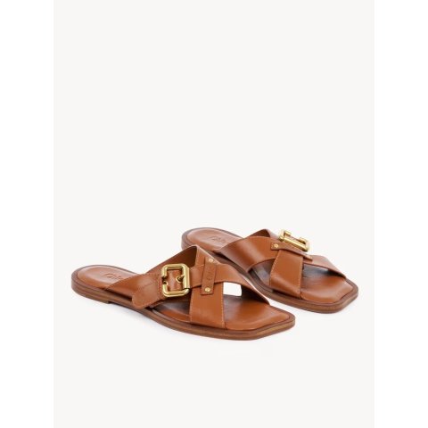 Nil Slide Sandals Brown