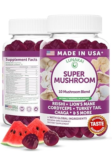 Lunakai Super Mushroom Gummies 60 Count