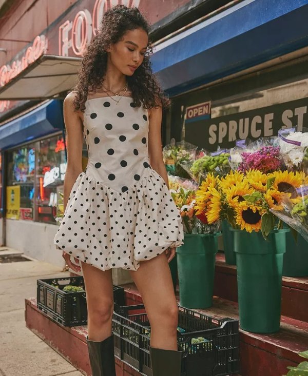 Misty Square Neck Mini Dress