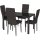 Gizoon Glass Dining Table Set 5-Piece PU Leather