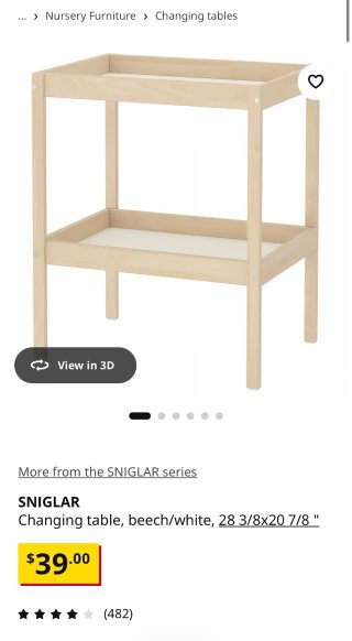 Ikea 尿布台 side table 