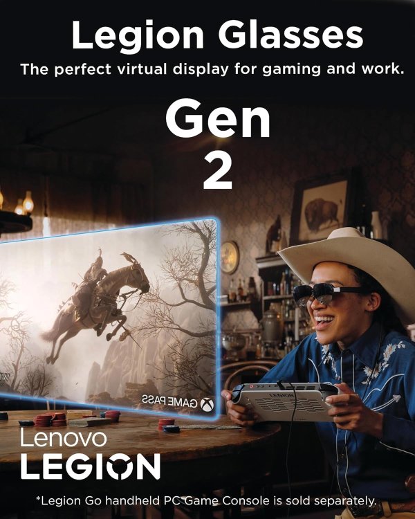 Lenovo Legion Glasses Gen 2 微型OLED显示器 FHD 120Hz