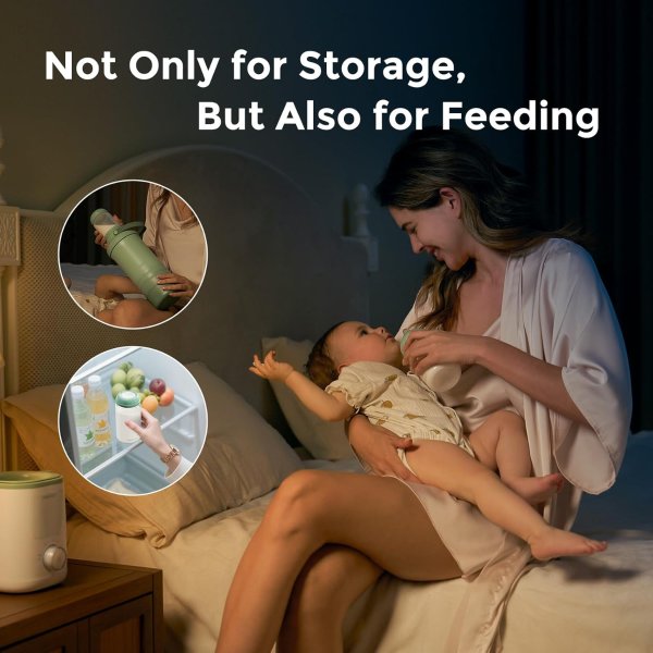 Momcozy Wide-Neck Baby Bottle 11oz 4 Pack