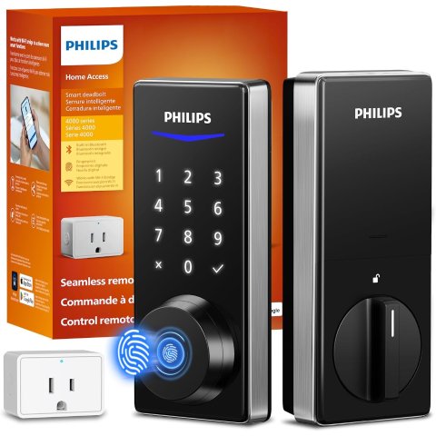Wi-Fi Smart Door Lock Fingerprint Satin Nickel