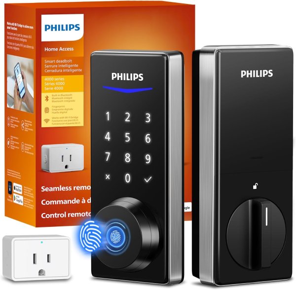 Wi-Fi Smart Door Lock Fingerprint Satin Nickel