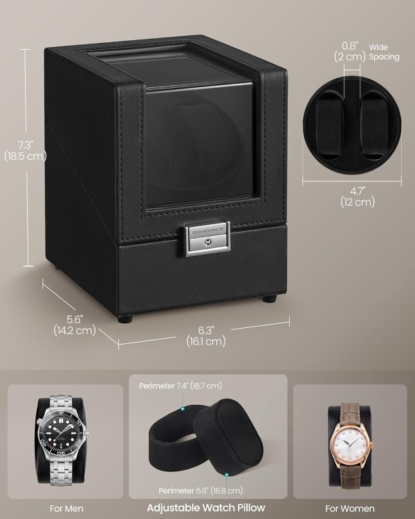 Automatic Double Watch Winder UJWB031B01 Black