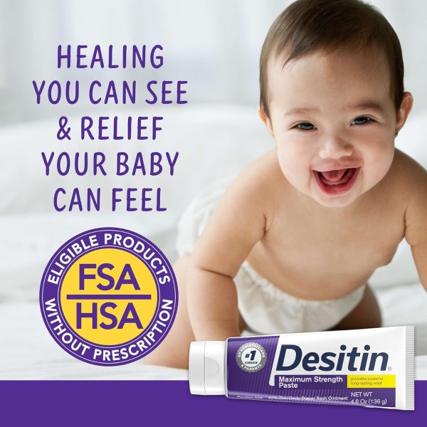 Desitin 40% Zinc Oxide Diaper Rash Paste 4.8oz