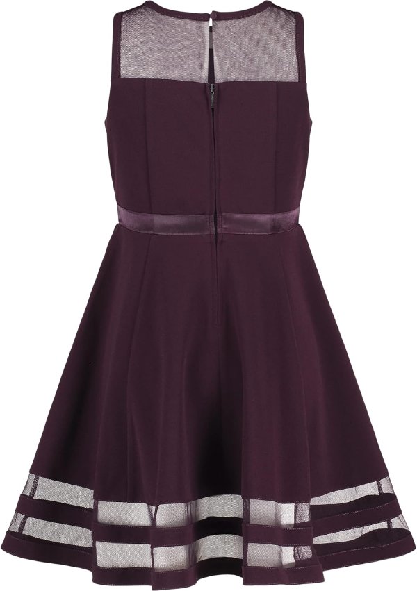 Girls' Sleeveless Party Dress Round Neck
