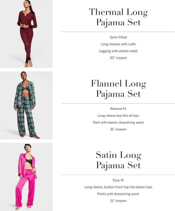 Flannel Pajama Set Long Sleeve