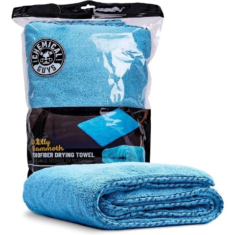 Woolly Mammoth Microfiber Drying Towel 36x25 Inch Blue