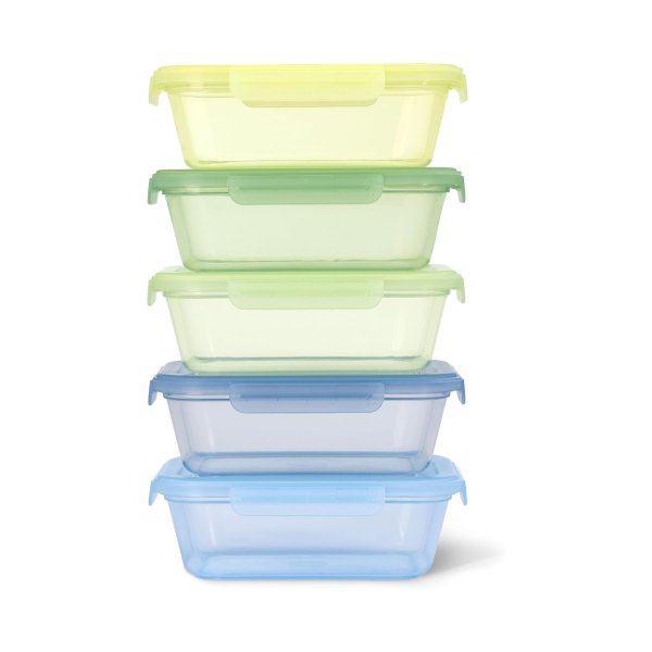 Ello Snap & Nest Meal Prep Containers 4.5 Cup 10-Pack Seafoam