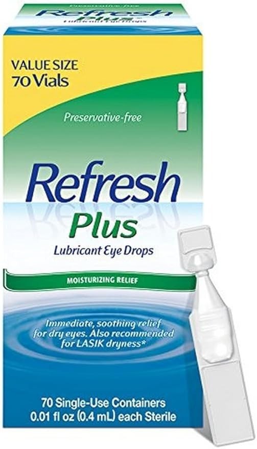 REFRESH PLUS Lubricant Eye Drops 0.4mL 70 Count