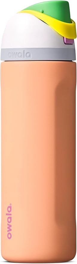  FreeSip Stainless Steel Water Bottle with Straw 24oz Peachy Keen