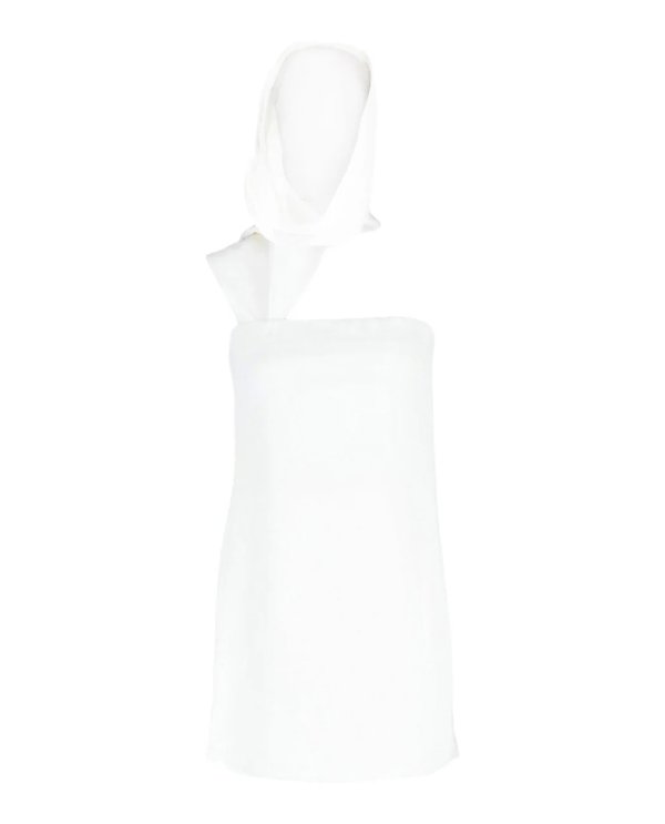 White Hooded Mini Dress