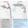 G-Promise 16 Inch All Metal Shower Combo Brushed Nickel