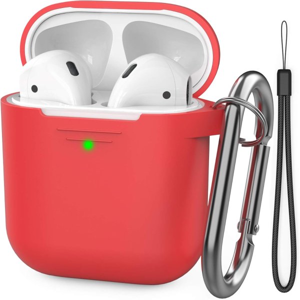 AhaStyle 硅胶保护壳 红色 适用AirPods 2
