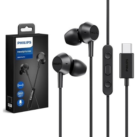  USB-C有线耳机 黑色