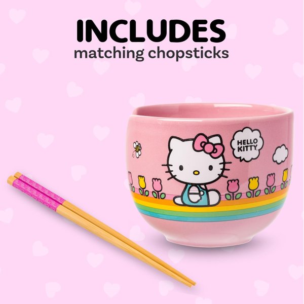 Hello Kitty 20oz陶瓷拉面碗，适用微波炉、洗碗机