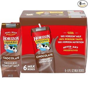 Horizon Organic 低脂巧克力牛奶 8盎司 6盒