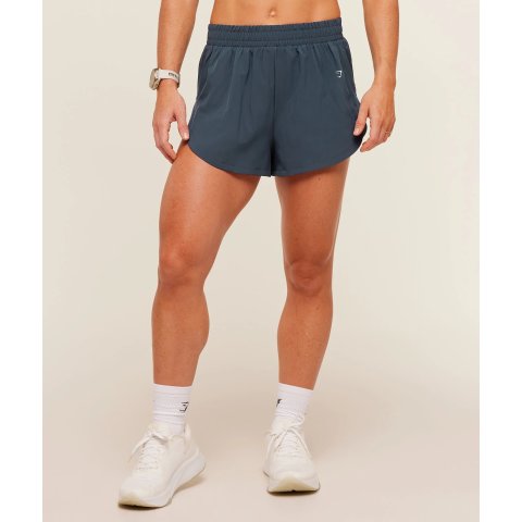 GymsharkInterval 高腰短裤 深蓝色