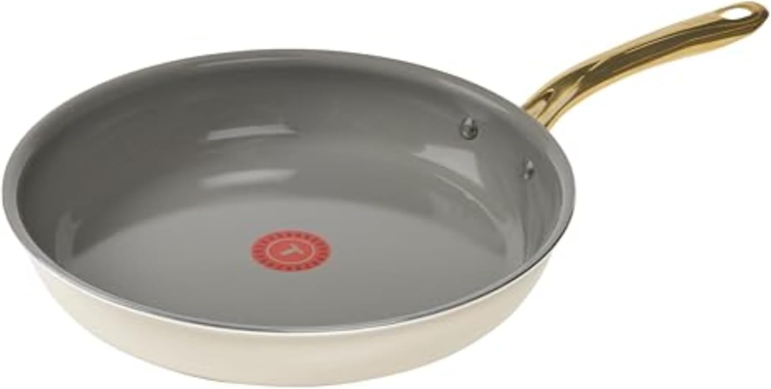 Amazon.com: T-Fal Preserve Ceramic Nonstick Frying Pan Skillet 12-inch, Oven Broiler Safe up to 350°F Cookware, InoCeram Glide Technology, Frying Pan, Skillet Pots &amp; Pans, Beige: Home &a