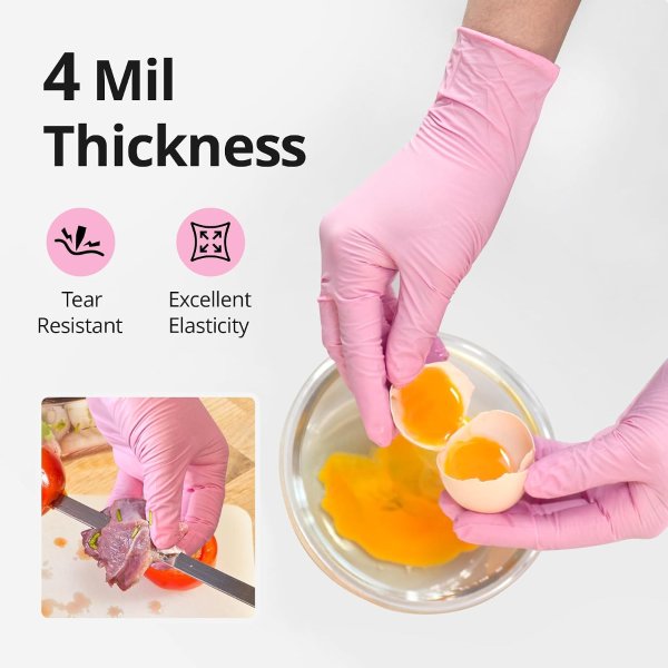 SwiftGrip 丁腈一次性手套1000只，食品级无粉无乳胶