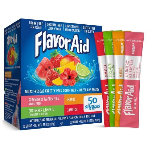 Flavor Aid Powdered Drink Mix Variety Pack 50 Count