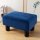 LUE BONA Velvet Rectangle Foot Stool Navy
