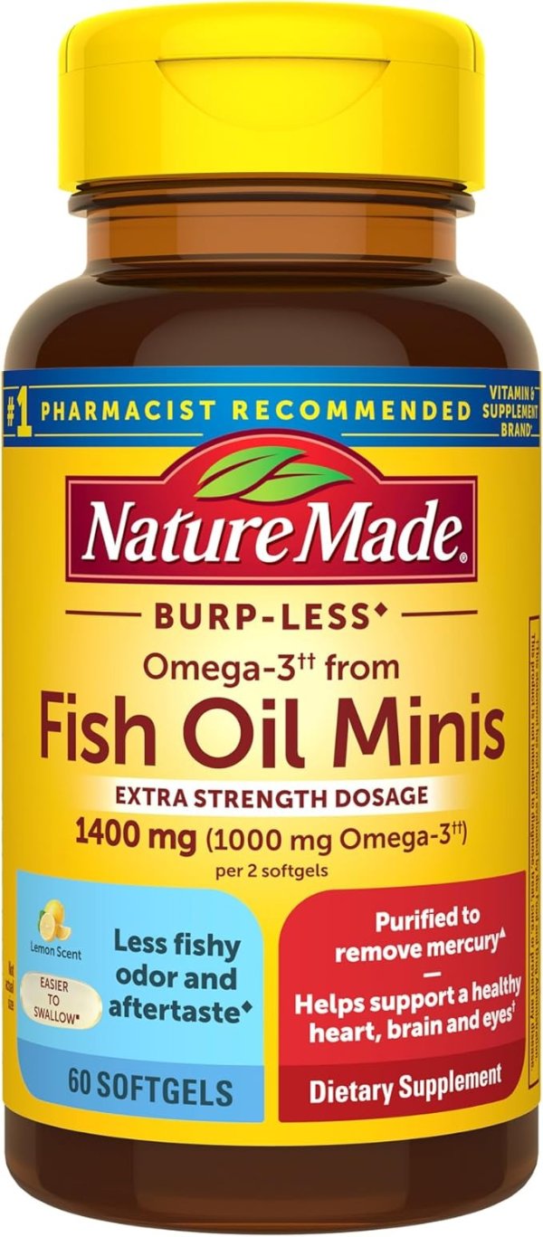 Fish Oil Softgels 1400mg 60 Count