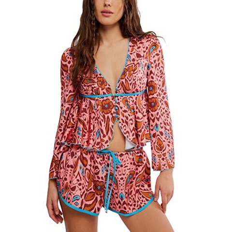 V-Neck Top and Shorts Set 2-Piece