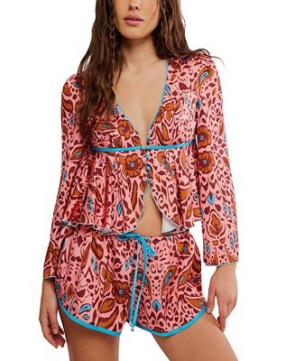 V-Neck Top and Shorts Set 2-Piece