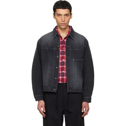 NeedlesBlack Denim Jacket