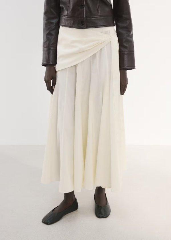  A-line Skirt Scarf Detail Women