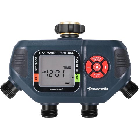 DEWENWILS 4 Zone Sprinkler Timer Auto Mode