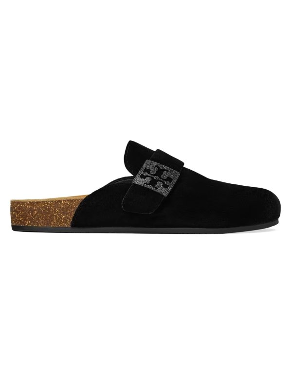 Mellow Velvet Mules Pave Logo