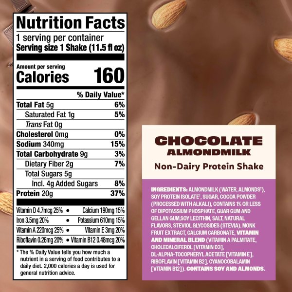 Plant-Based Chocolate Shake 20g Protein 12 Pack