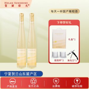 柏阁 贺兰阳光观夏半甜白葡萄酒 375ml*2