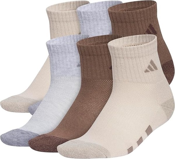 Kids Athletic Quarter Socks 6-Pack