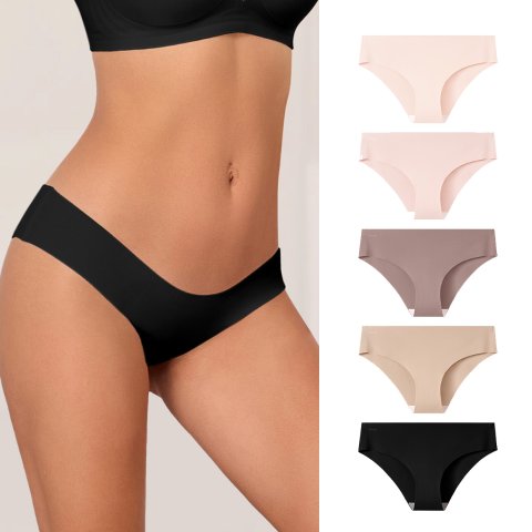 ubras Seamless Low Waist Hipster Bikini Underwear for Women