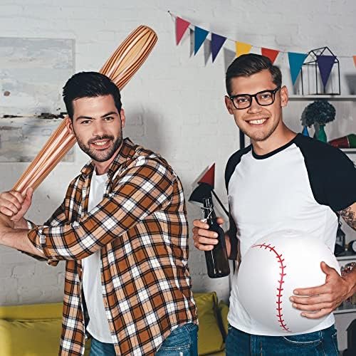 Lewtemi Inflatable Baseball Bat Set 3-Pack Wood Color