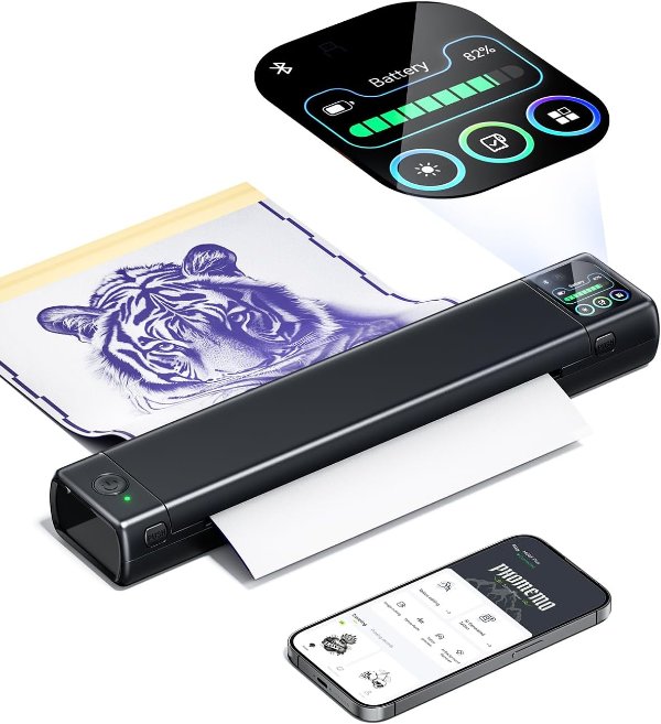 Phomemo M08F Plus Tattoo Stencil Printer Bluetooth Touchscreen